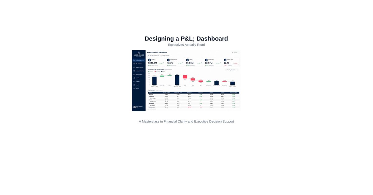 Designing a P&L Dashboard Executives Actually Read original guide cover