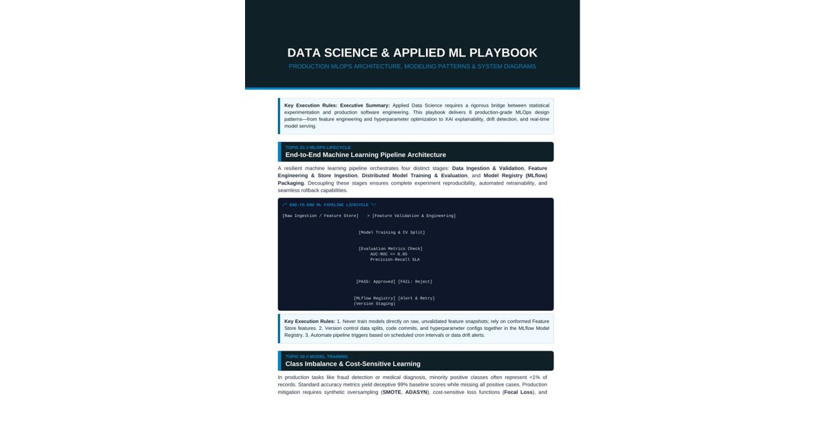 Data Science & Applied ML Playbook original guide cover